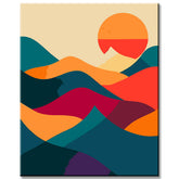 Painting by Numbers Abstract Meditative Mountains I